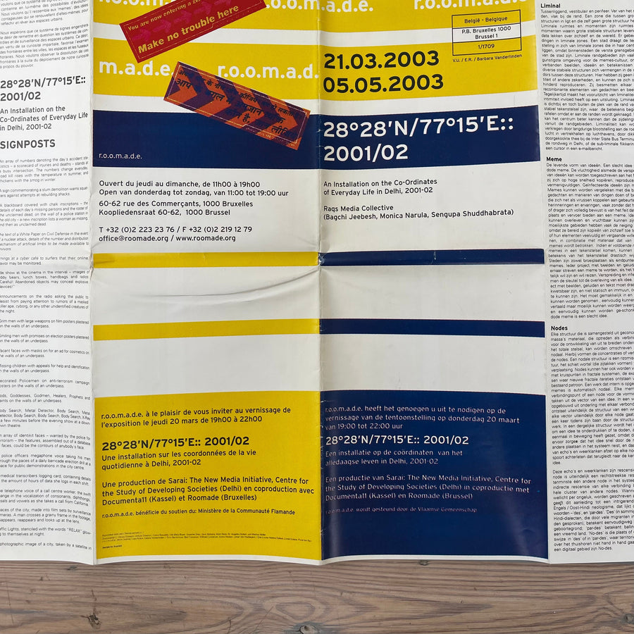 Raqs Media Collective - Coordinates Of Everyday Life In Delhi (poster) - 2001/02