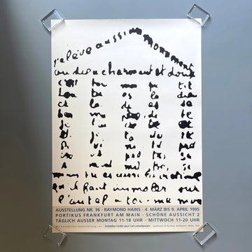 Raymond Hains - Poster Exhibition Nr 63 Portikus 1995