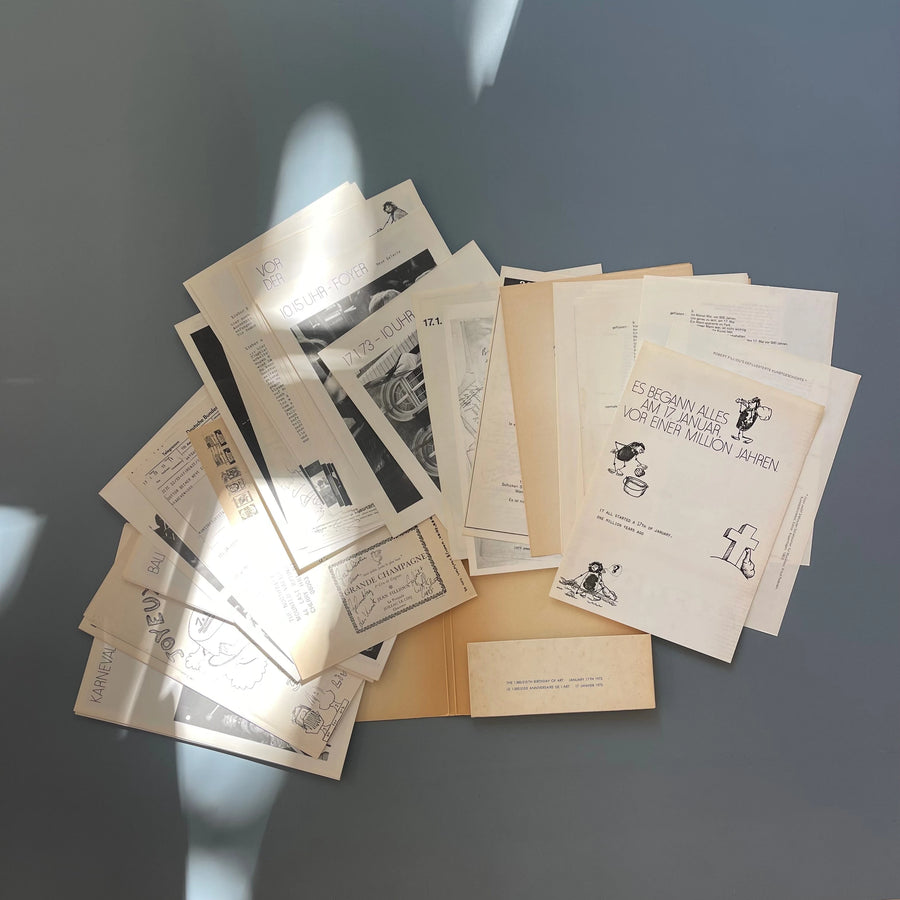 Robert Filliou - Der 1.000.1010 Geburtstag der kunst 17. Januar 1973 - Neue Galerie 1973 - Saint-Martin Bookshop