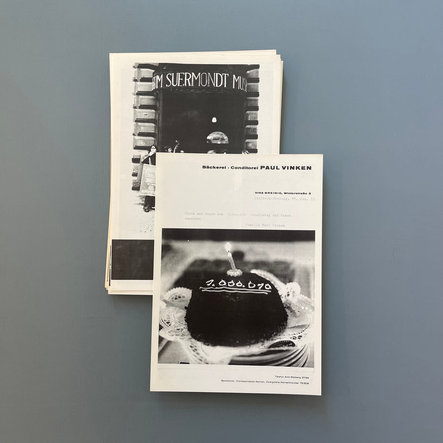 Robert Filliou - Der 1.000.1010 Geburtstag der kunst 17. Januar 1973 - Neue Galerie 1973 - Saint-Martin Bookshop