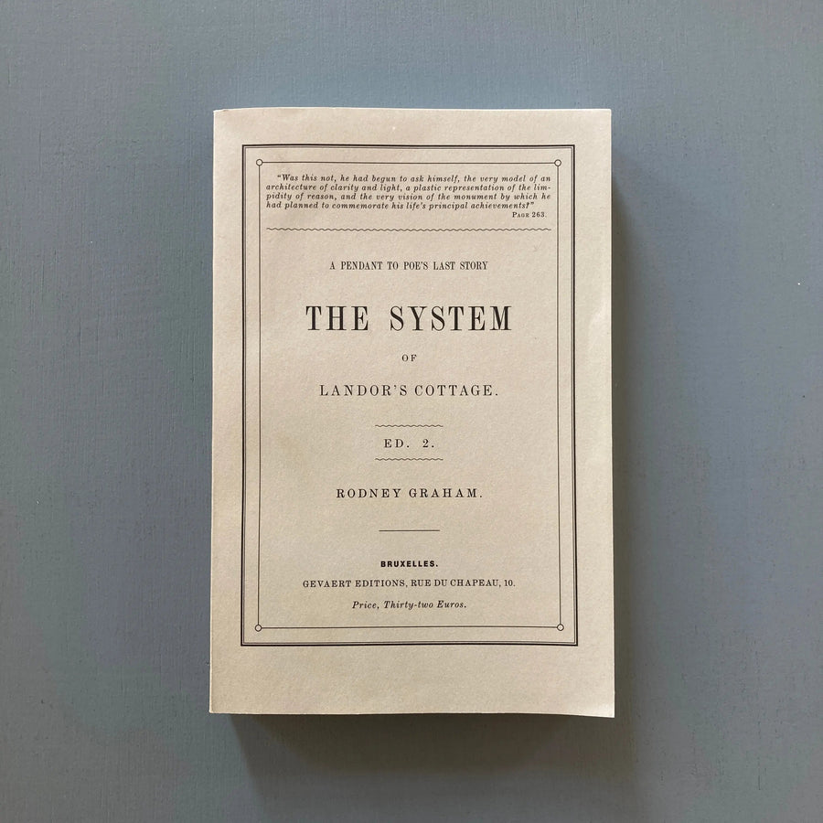 Rodney Graham - The System of Landor's Cottage - Gevaert Editions 2012 Saint-Martin Bookshop