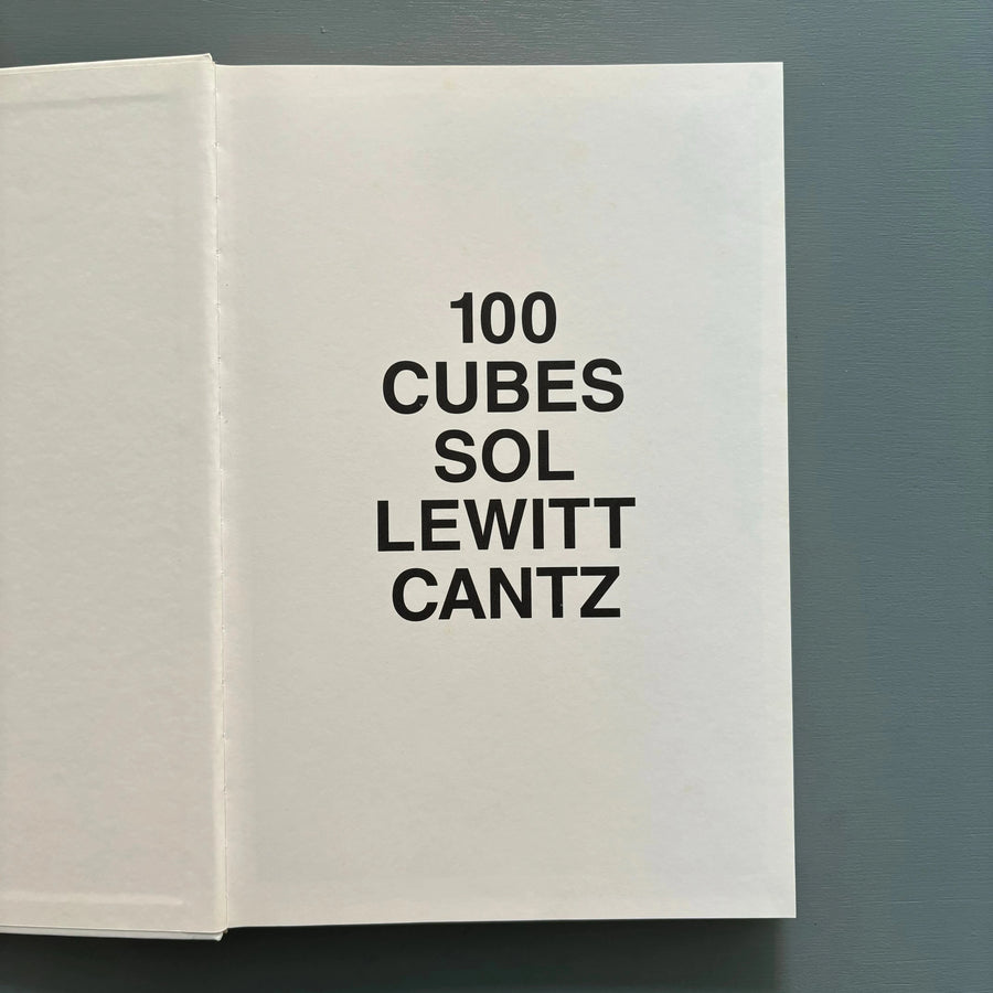 Sol Lewitt - 100 Cubes - Cantz 1996 - Saint-Martin Bookshop