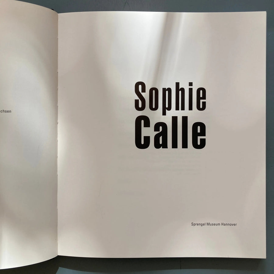 Sophie Calle - Sprengel Museum - Walther König 2002 Saint-Martin Bookshop