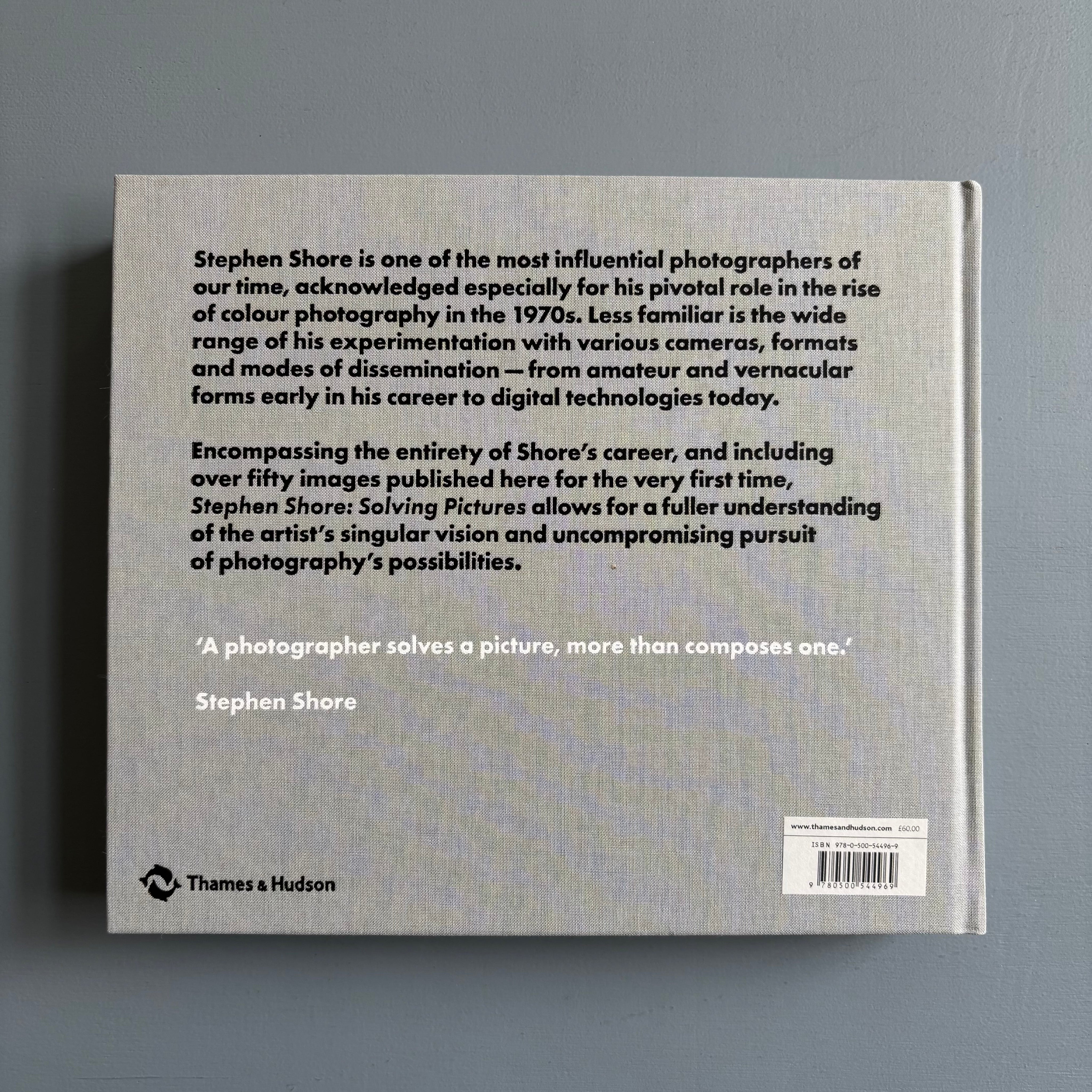 Stephen Shore - Solving Pictures - Thames & Hudson 2017 - Saint