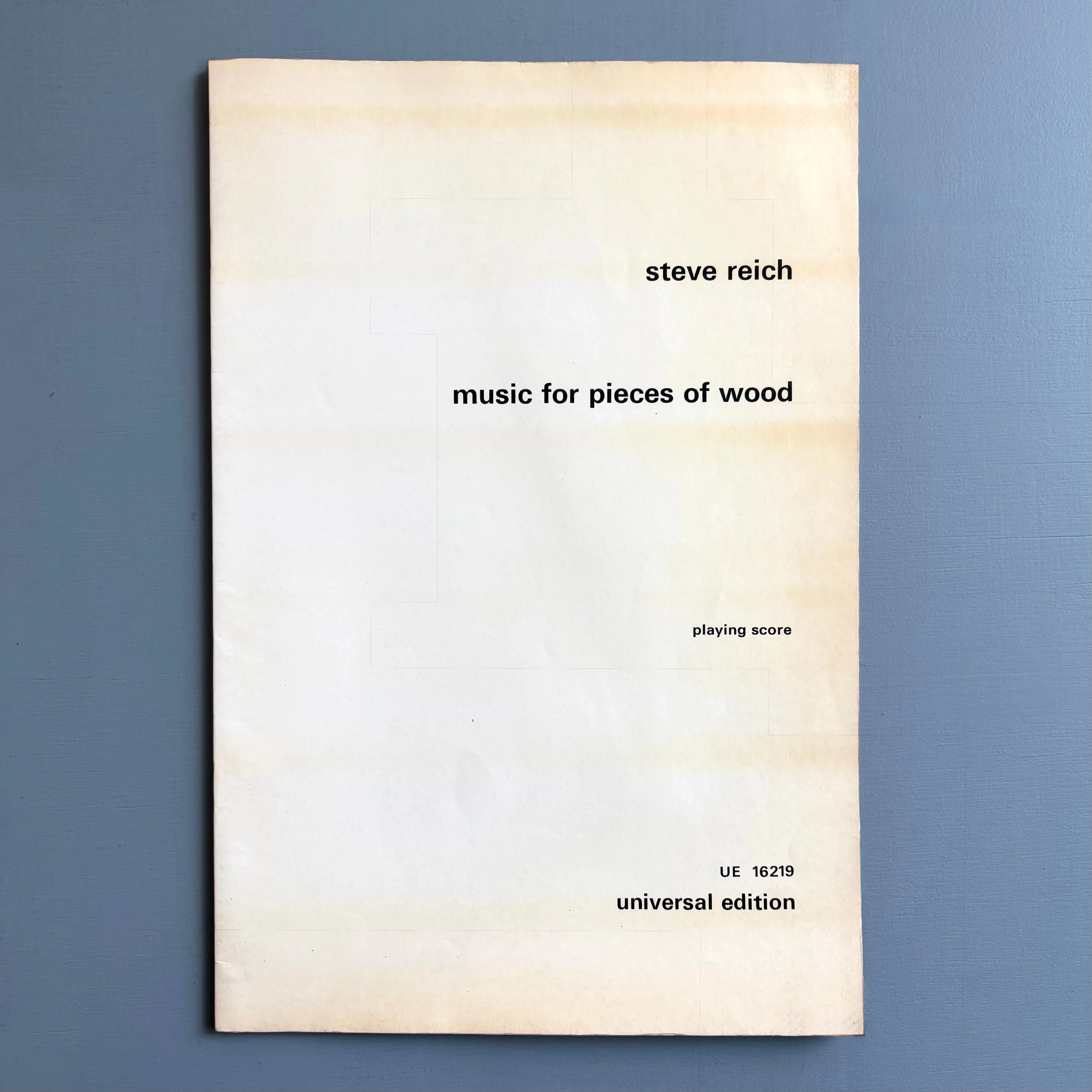Steve Reich - Set of 5 playing score - Universal Edition 1979-1980