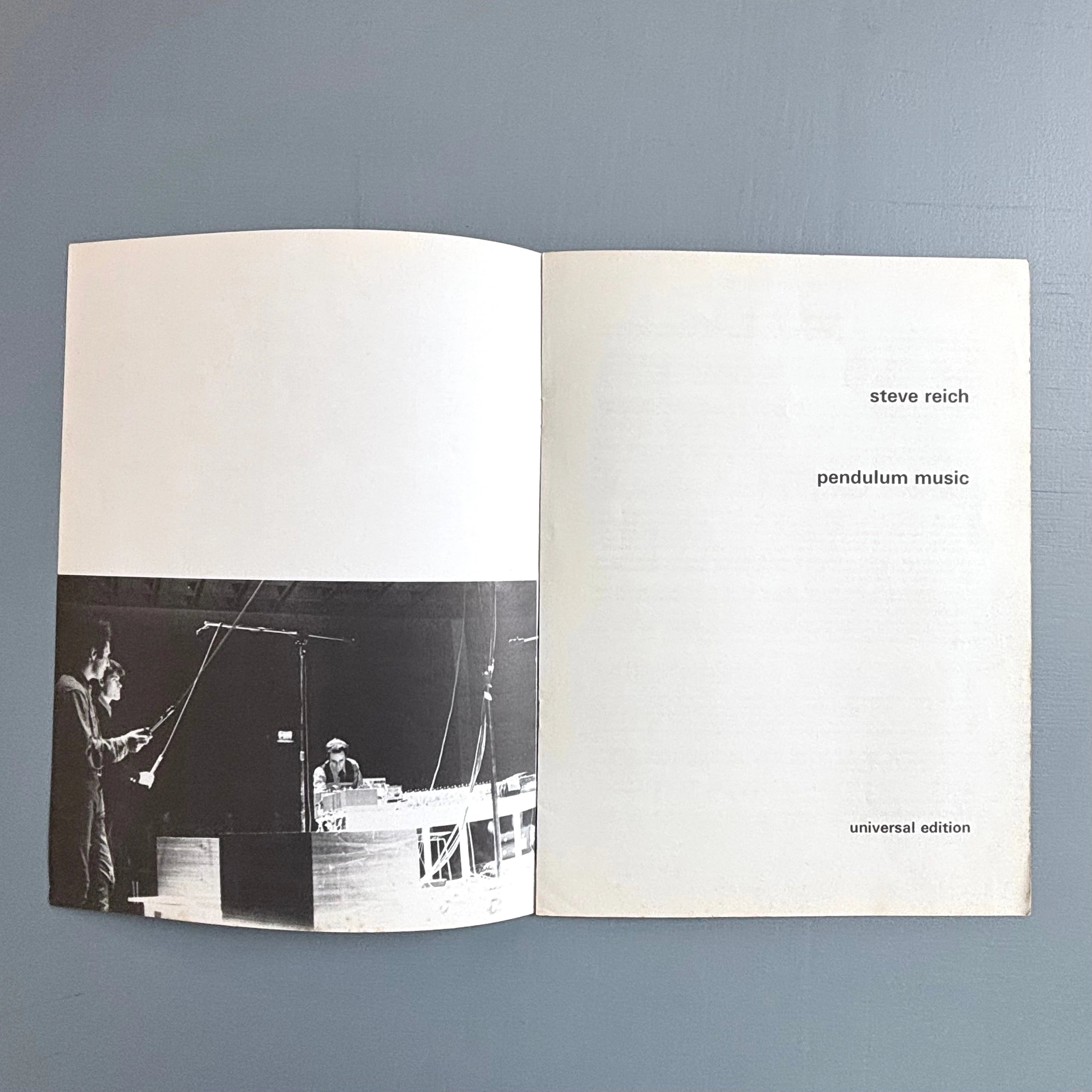 Steve Reich - Set of 5 playing score - Universal Edition 1979-1980