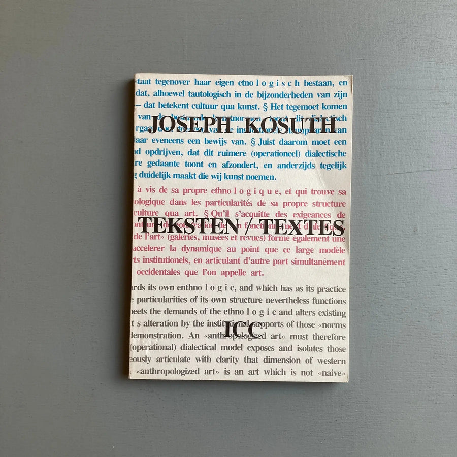 Joseph Kosuth - Teksten/Textes - ICC 1976 - Saint-Martin Bookshop