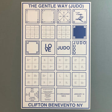 The Gentle Way (JUDO) - Exhibition poster - Clifton Benevento 2015 - Saint-Martin Bookshop