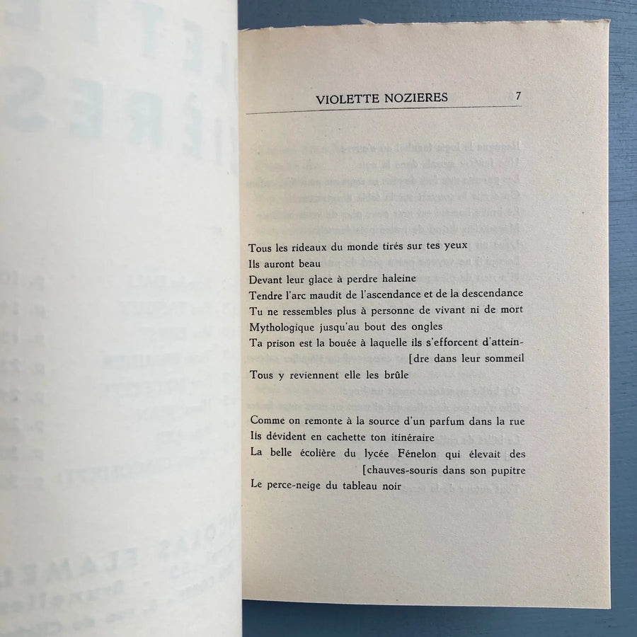 Violette Nozières - Editions Nicolas Flamel 1933 - Saint-Martin Bookshop