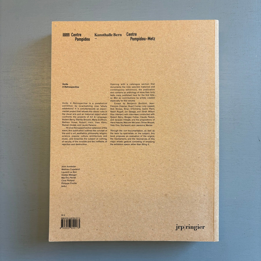 Voids : A retrospective - JRP Ringier 2009 - Saint-Martin Bookshop