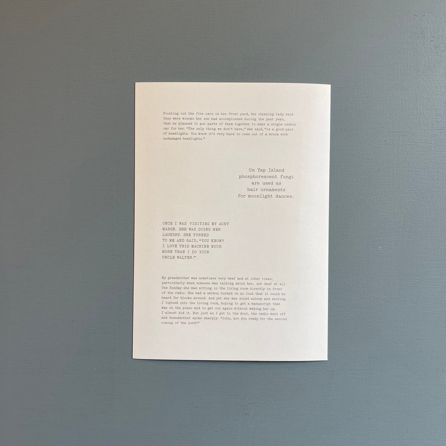 William Gedney/John Cage - Iris Garden - Little Brown Mushroom 2013 - Saint-Martin Bookshop