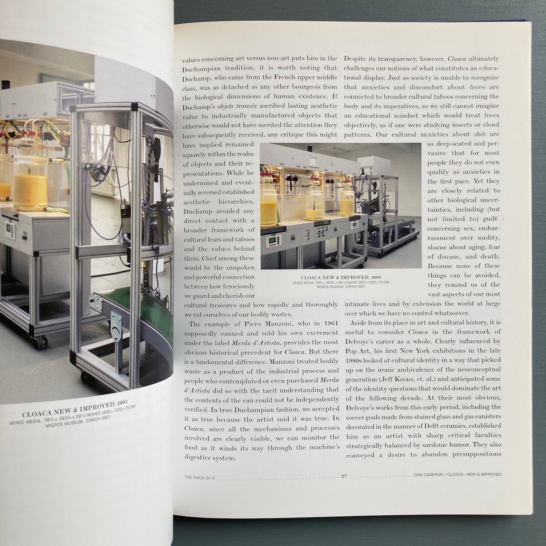 Wim Delvoye - New & Improved Cloaca- Rectapublishers 2001 - Saint