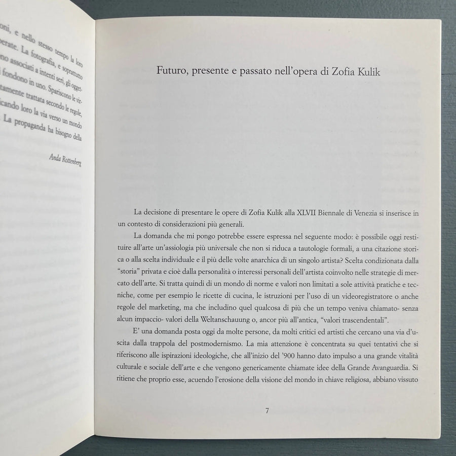 Zofia Kulik - Arma simbolica IV - XLVII Esposizione Internazionale d'Arte Venezia 1997 - Saint-Martin Bookshop