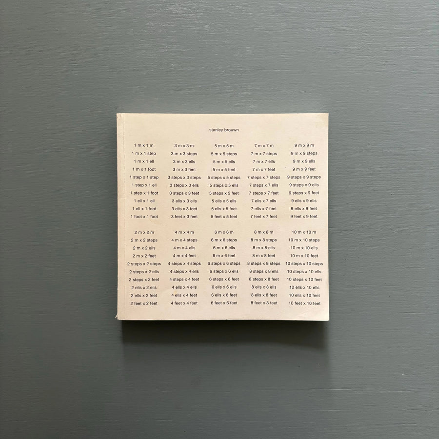 stanley brouwn - 1 m x 1 m - Portikus 1993 - Saint-Martin Bookshop