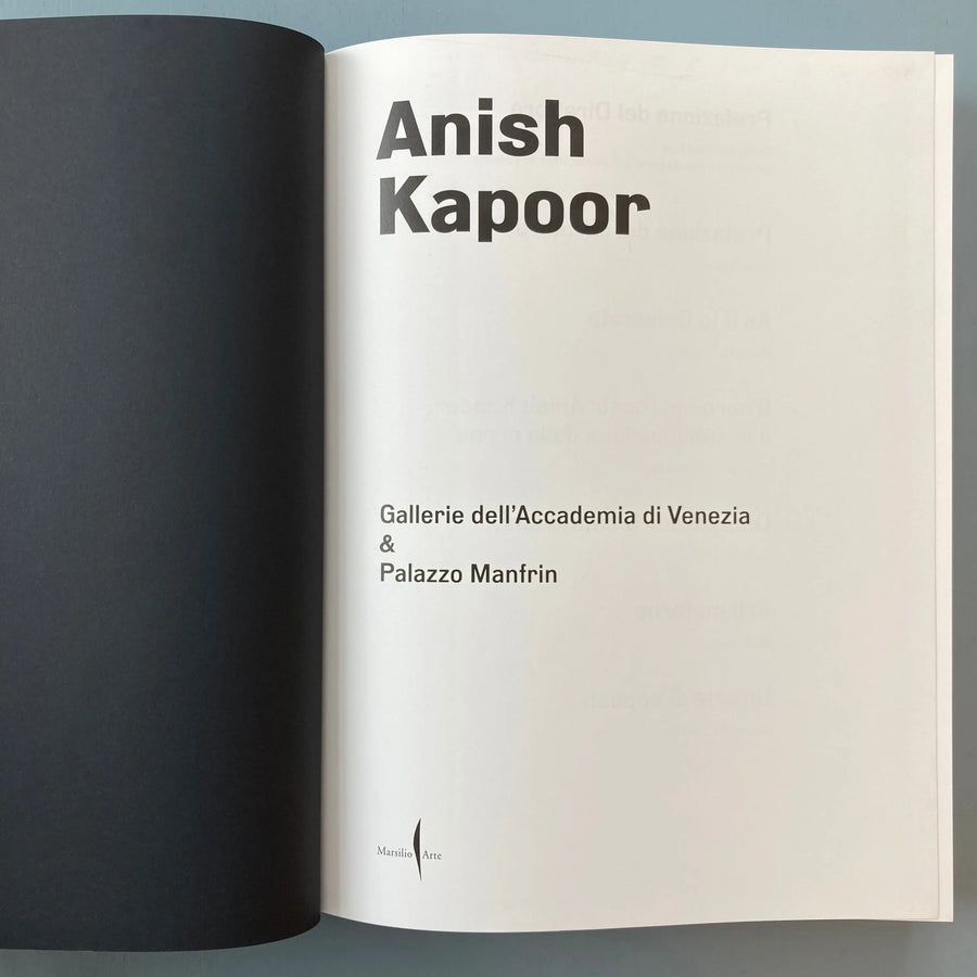 Anish Kapoor - Gallerie dell'Accademia di Venezia & Palazzo Manfrin - Marsilio Editori 2022 Saint-Martin Bookshop