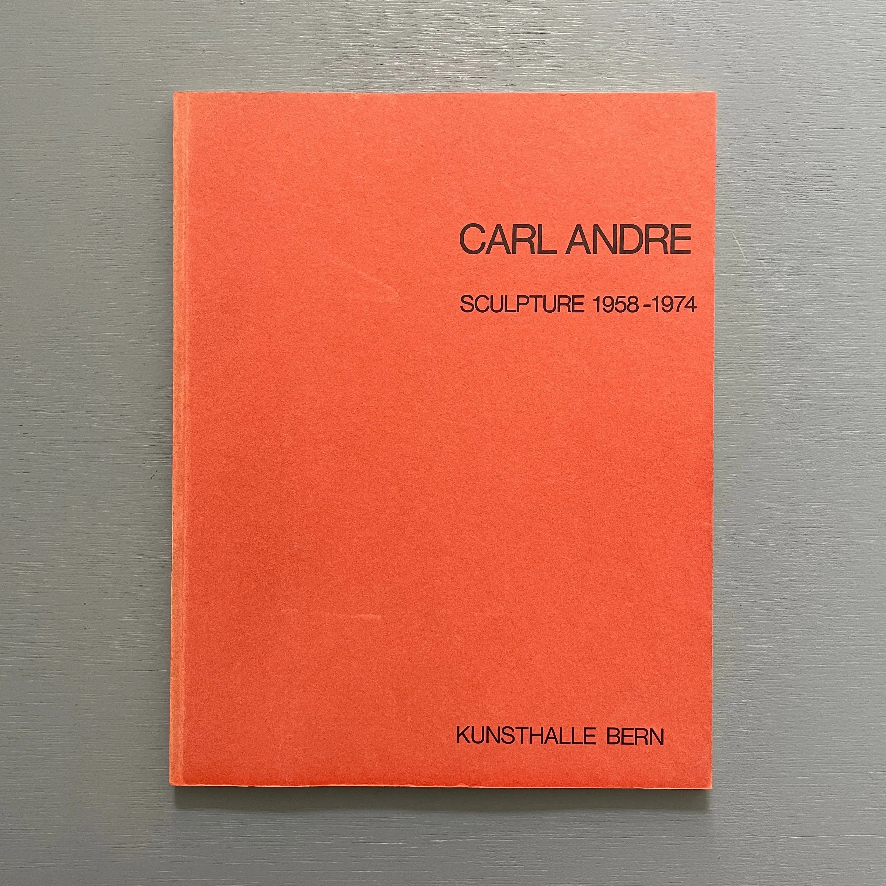 CARL ANDRE アートブック Carl Andre - Sculpture 1958-1974 - Kunsthalle Bern 1975 - Saint