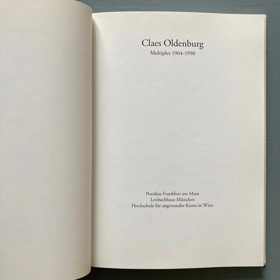 Claes Oldenburg - Multiples 1964-1990 - Portikus 1992 - Saint-Martin Bookshop
