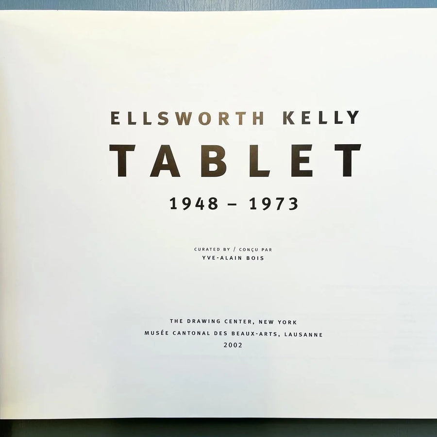 Ellsworth Kelly - Tablet 1948-1973 - The Drawing Center 2004 Saint-Martin Bookshop