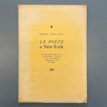 Federico Garcia Lorca - Le poète à New-York - GLM 1948 Saint-Martin Bookshop