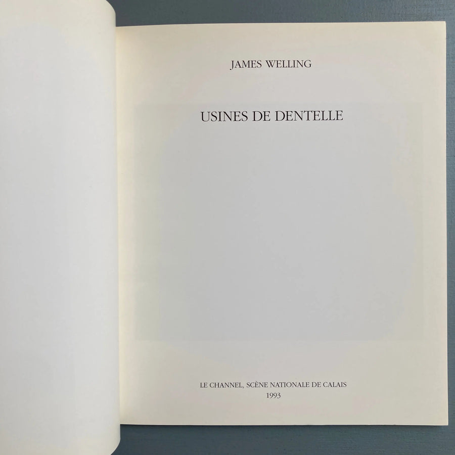 James Welling - Usines de dentelle - Le Channel 1993 Saint-Martin Bookshop