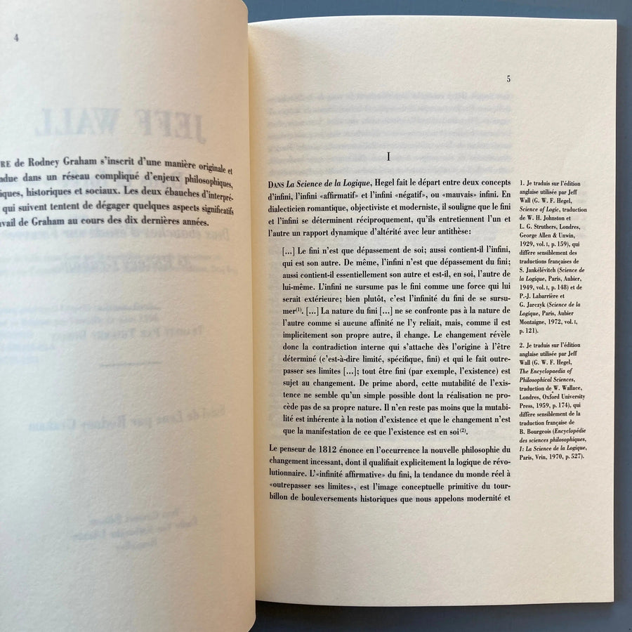Jeff Wall - Dans la forêt - Yves Gevaert Editeur 1996 Saint-Martin Bookshop