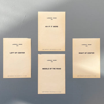 Lawrence Weiner - As if it were, Left of center, Right of center, Middle of the road - H & N Daled 1970/1971 Saint-Martin Bookshop
