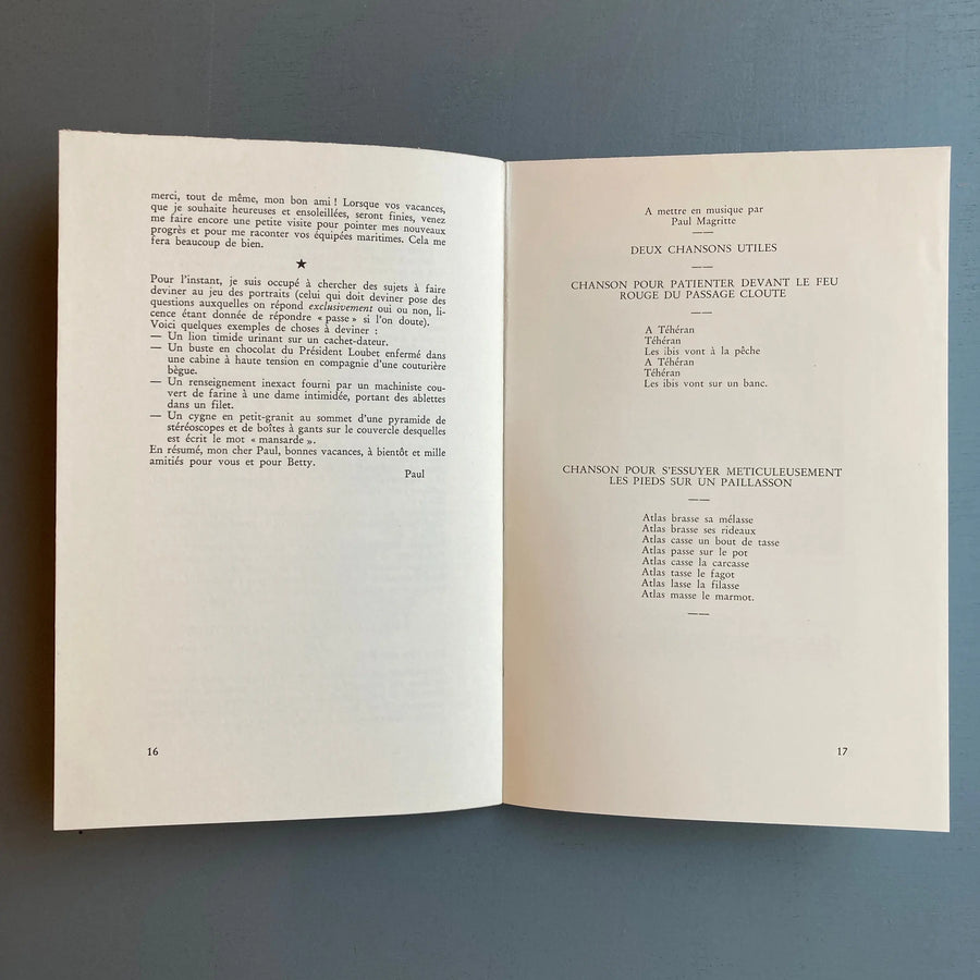 Le coup d'épaule - Paul Colinet & Paul Magritte - 1974 Saint-Martin Bookshop