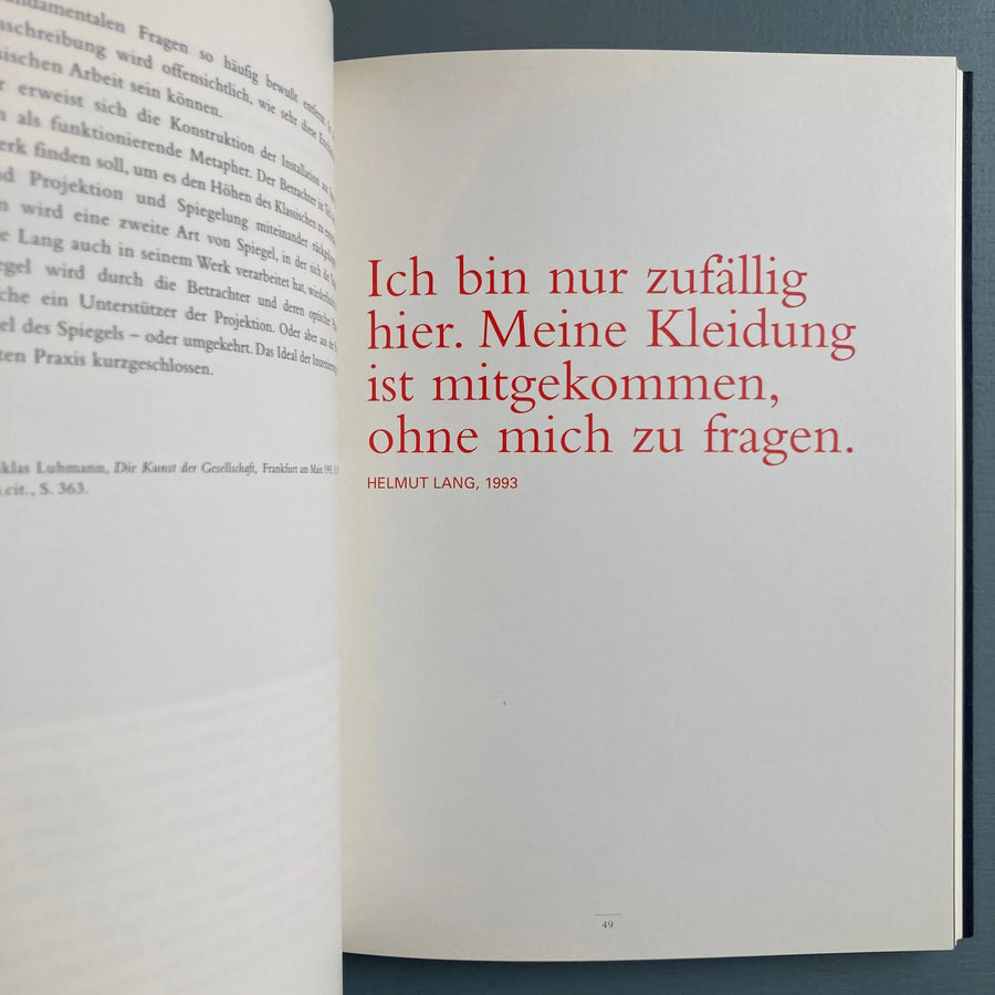 Louise Bourgeois / Jenny Holzer / Helmut Lang – Kunsthalle Wien