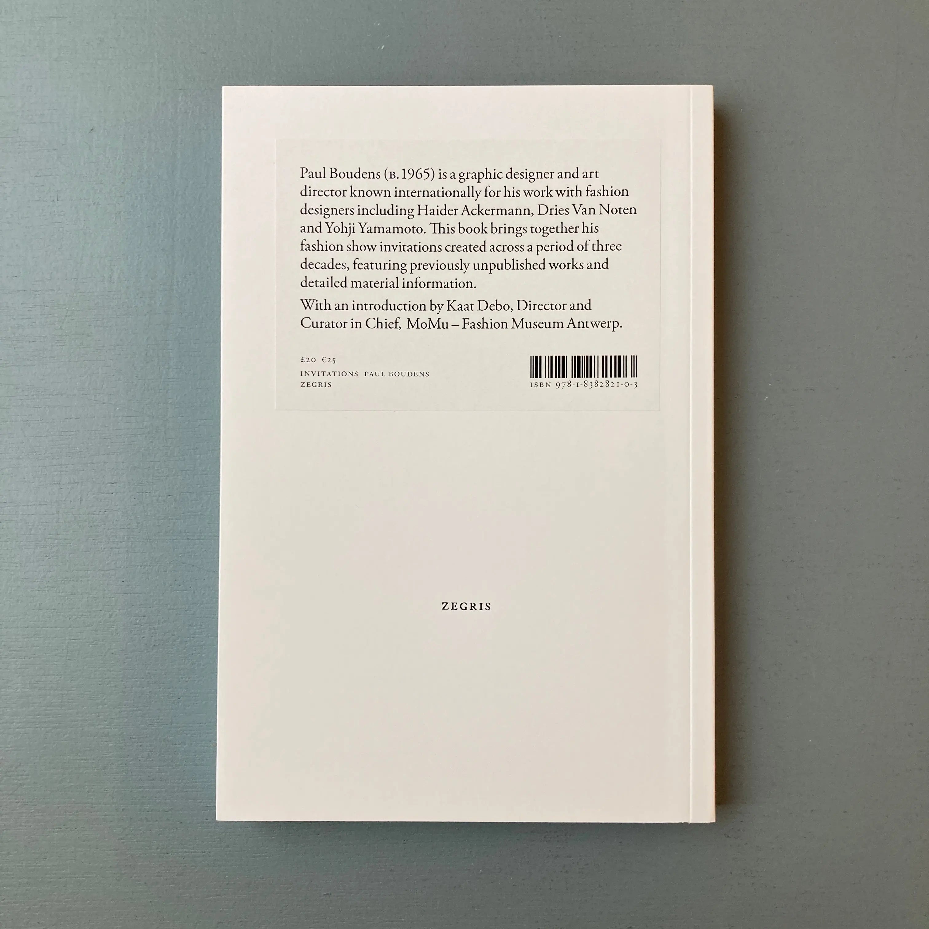 Paul Boudens, Invitations - ZEGRIS 2020 - Saint-Martin Bookshop