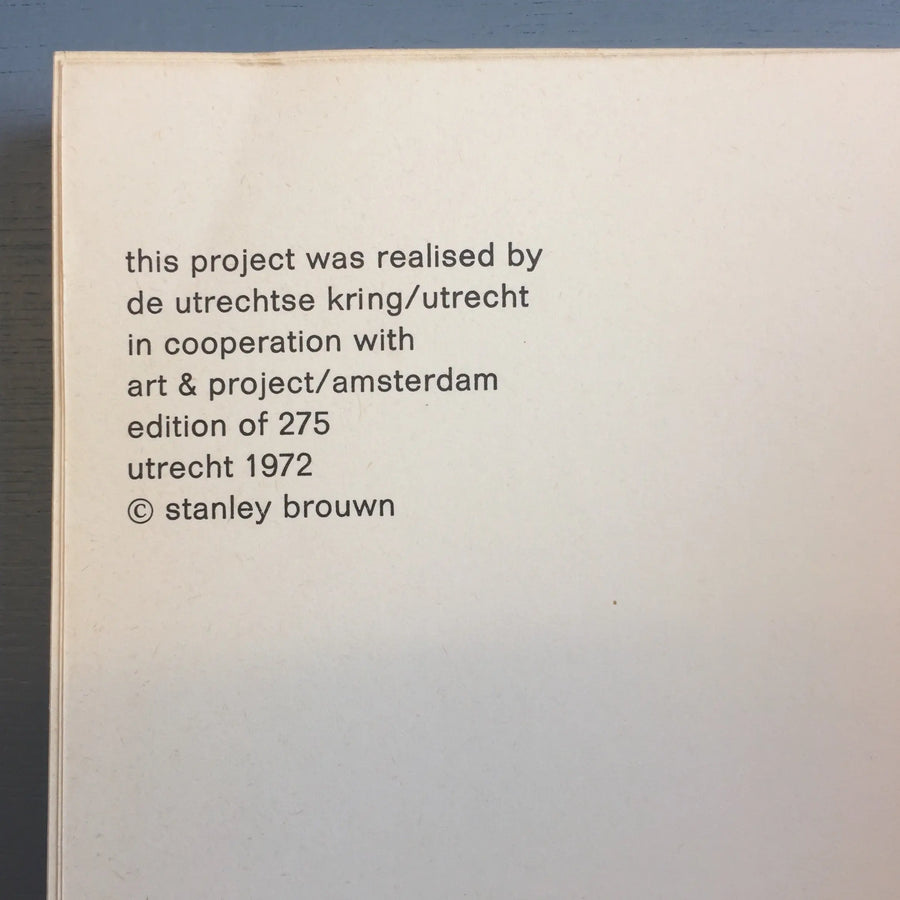 Stanley Brouwn - 1 step-10000 steps - Kring/Utrecht 1972 Saint-Martin Bookshop