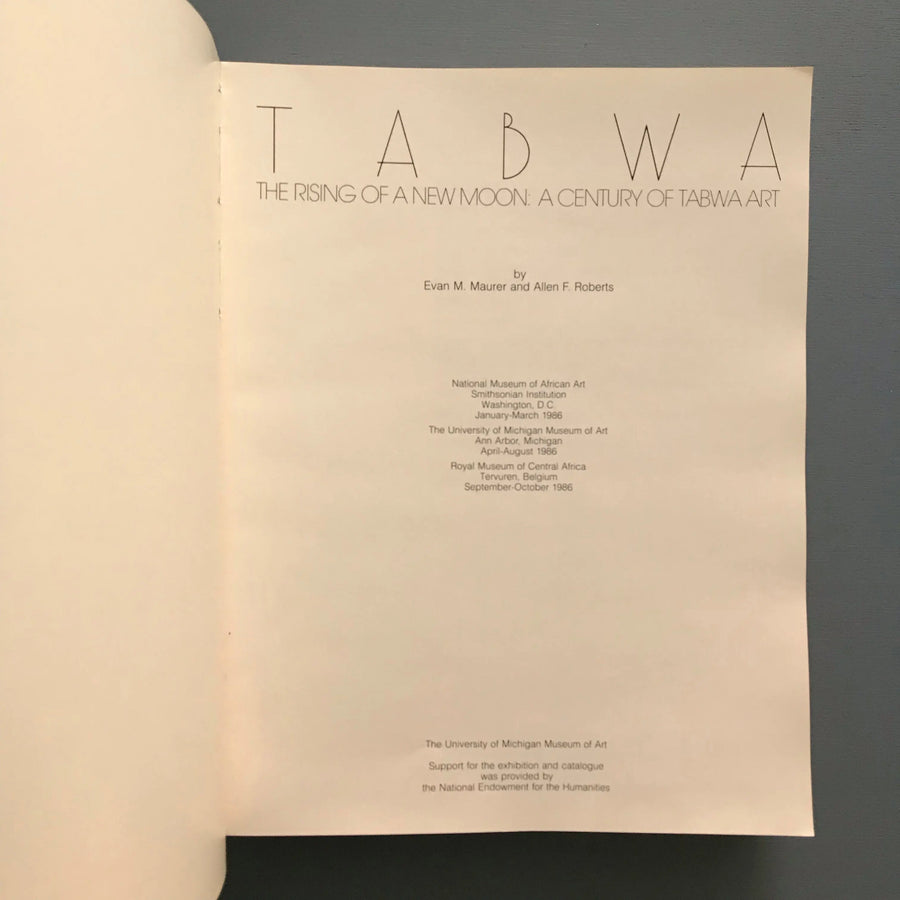 TABWA Tervuren - A.F Roberts and E.M Maurer - University of Michigan Museum of Art 1986 Saint-Martin Bookshop